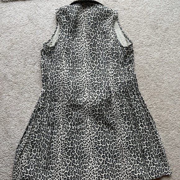 DJ&Covintage cheetah print tie front long duster - Picture 3 of 5